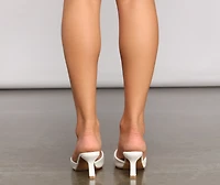 Sleek And Trendy Faux Leather Mules