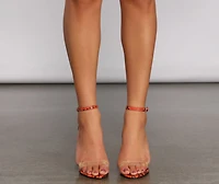Sassy Style Snake Print Block Heels
