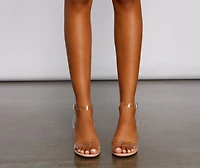 Clear Things Up Lucite Block Heels