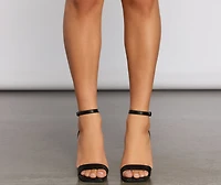 So Sophisticated Quilted Faux Leather Block Heels