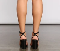 So Sophisticated Quilted Faux Leather Block Heels
