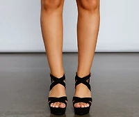Essential Criss Cross Faux Nubuck Platforms