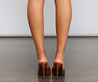 Stylish Instincts Faux Patent Leather Mules