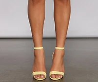 Locked Basic Faux Suede Block Heels