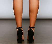 Style Up Chainlink Block Heels