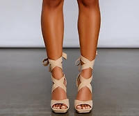 Makin Moves Tie Up Block Heels