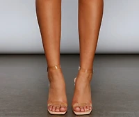 Trendy Babe Lucite Block Heels