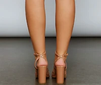 She's A Trendy Babe Faux Leather Heels