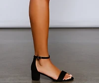 Basic Faux Patent Leather Block Heels