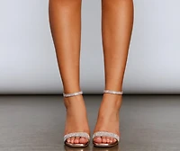 Glow Up Rhinestone Block Heels