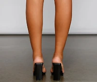 The Clear Double Band PVC Mules