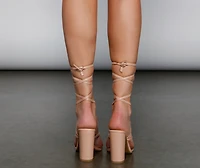 Chic And Polished Lace-Up Heels