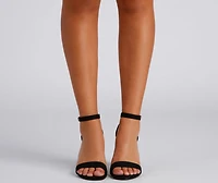 Basic Beauty Nubuck Block Heels