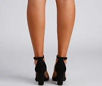 Basic Beauty Nubuck Block Heels