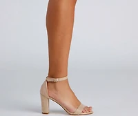 Basic Beauty Nubuck Block Heels