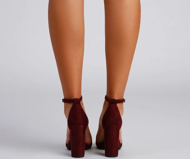 Dazzling Rhinestone Strap Heels