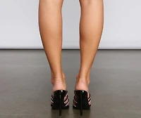 Trendy Glam Style Rhinestone Stiletto Heels