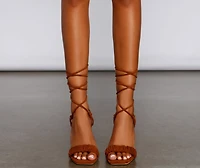 Stylish Stunner Faux Suede Block Heels