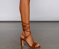 Stylish Stunner Faux Suede Block Heels