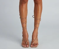 The Zone Lace Up Stiletto Heels