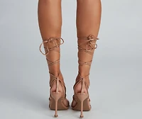 The Zone Lace Up Stiletto Heels