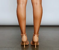 So Chic Braided Faux Leather Stiletto Heels
