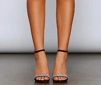 Major Glamour Rhinestone Block Heels