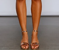 Major Shine Chrome Block Heels