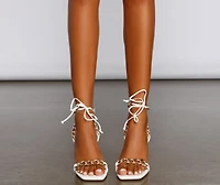 Linked Style Stiletto Heels