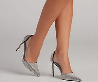 City Glam Rhinestone PVC Stiletto Pumps