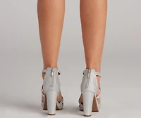 Glitzy And Glamorous Glitter Platform Heels