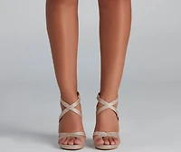 Glitzy And Glamorous Glitter Platform Heels