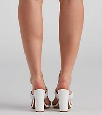 Braids For Days Block Heel Mules