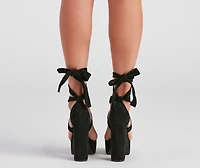 Fashionista Walkin' Lace-Up Platform Heels