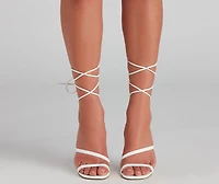 So Classy Lace-Up Stiletto Heels