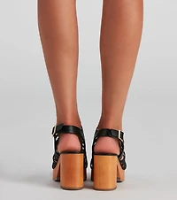 Getaway Vibes Caged Block Heel