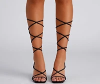 Stylish Babe Lace-Up Block Heels