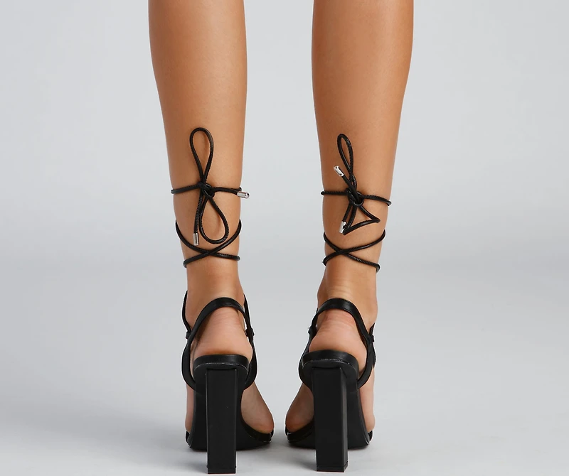 Wrapped Chic Block Heels