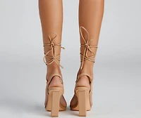 Wrapped Chic Block Heels