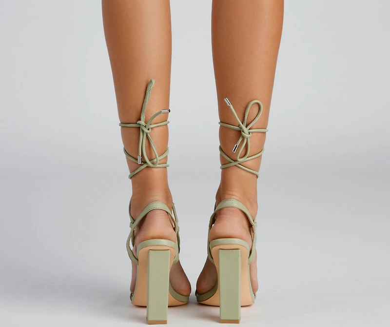 Wrapped Chic Block Heels