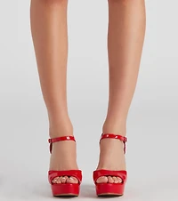 Glossin' Platform Block Heels