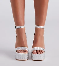Glam Icon Rhinestone Platform Heels