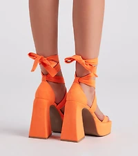 A Little Sassy Platform Block Heels