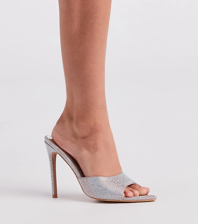 Enchant Rhinestone Stiletto Mules
