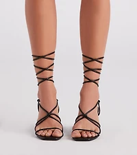 Best Style Forward Lace-Up Block Heels