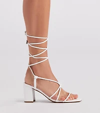 Best Style Forward Lace-Up Block Heels