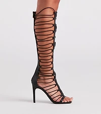 Gladiator Girlie Thigh-High Stiletto Heels