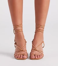 Best Style Forward Lace-Up Block Heels