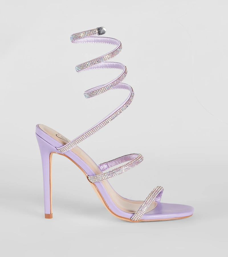 Signature Glam Rhinestone Spiral Stiletto Heels