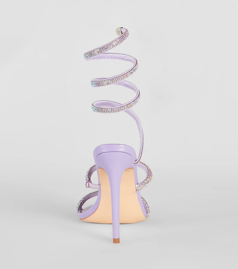 Signature Glam Rhinestone Spiral Stiletto Heels